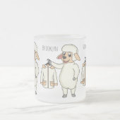 Niedliche Schafe mit Cartoon Mattglastasse (Mittel)