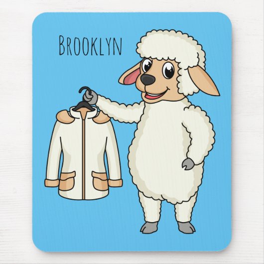 Niedliche Schafe mit Cartoon Mousepad (Vorne)