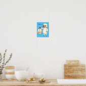 Niedliche Schafe mit Cartoon Poster (Küche)