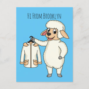 Niedliche Schafe mit Cartoon Postkarte