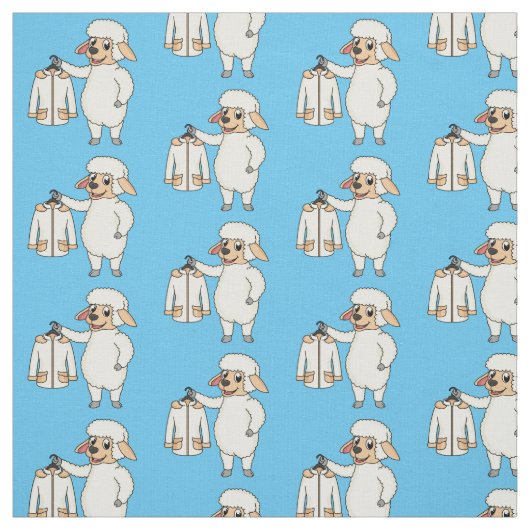 Niedliche Schafe mit Cartoon Stoff (Muster)
