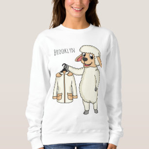 Niedliche Schafe mit Cartoon Sweatshirt