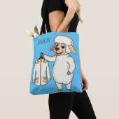Niedliche Schafe mit Cartoon Tasche (Von Nahem)