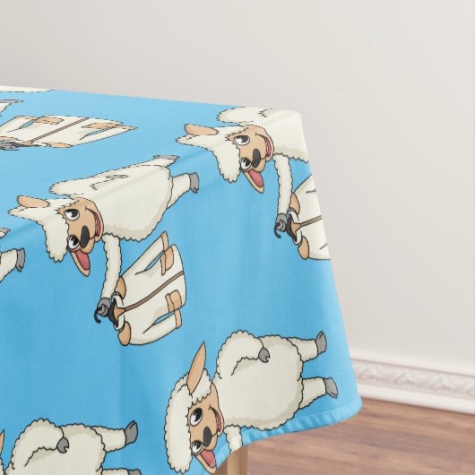 Niedliche Schafe mit Cartoon Tischdecke (Beispiel)