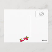 Niedliche Schafe mit Kawaii-Kirschen Postkarte (Rückseite)