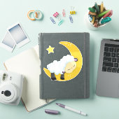 Niedliche Schafe, Schlafschaf, Mond, Sterne, schlä Aufkleber (iPad Hülle)