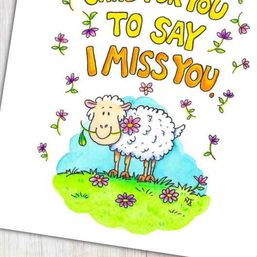 Niedliche Schafe Valentinstag Postkarte