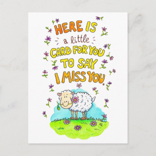 Niedliche Schafe Valentinstag Postkarte (Vorderseite)