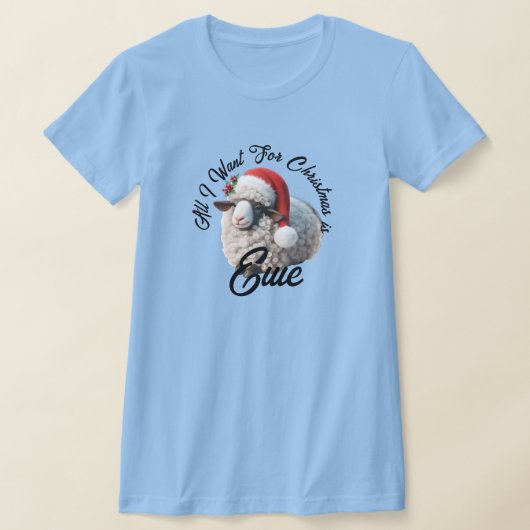 Niedliche Schafe Weihnachtsmannmütze Weihnachten T-Shirt (Ablage )