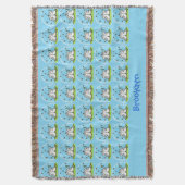 Niedliche Schaffreunde und Schmetterlinge Cartoon Decke (Vorderseite Vertikal)