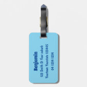 Niedliche Schaffreunde und Schmetterlinge Cartoon Gepäckanhänger (Rückseite vertikal)