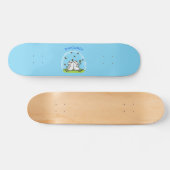 Niedliche Schaffreunde und Schmetterlinge Cartoon Skateboard (Horizontal)