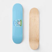 Niedliche Schaffreunde und Schmetterlinge Cartoon Skateboard (Vorderseite)