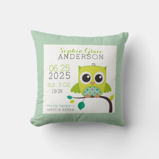 Niedliche Schafhirten Keepake-Baby-Kinderzimmer Kissen (Vorderseite)