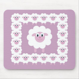 Niedliche Schafmäusematte Mousepad