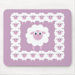 Niedliche Schafmäusematte Mousepad