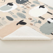 Niedliche Schafpastelfarben Minimal Personalisiert Sherpadecke (3/4)