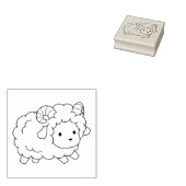 Niedliche Schafsfarbe Gummistempel (Stempel)