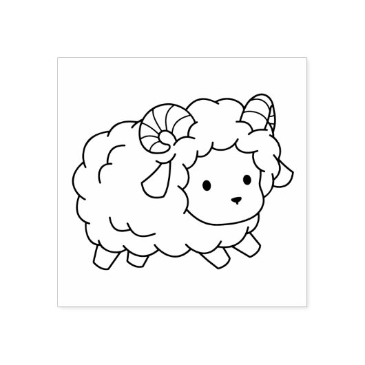 Niedliche Schafsfarbe Gummistempel (Prägung)