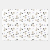 Niedliche Schafskinder Farm Tiere Barnyard Geburts Geschenkpapier Set (Vorderseite 3)