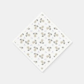 Niedliche Schafskinder Farm Tiere Barnyard Geburts Serviette (Ecke)