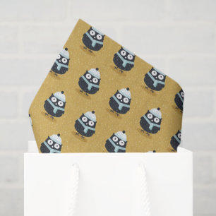 Niedliche Schale im Hut- und Scarf-Wintermuster Seidenpapier