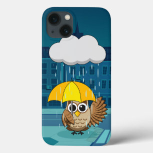Niedliche Schale mit Regenschirm am Regentag Case-Mate iPhone Hülle