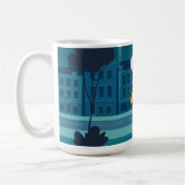 Niedliche Schale mit Regenschirm am Regentag Kaffeetasse (Links)
