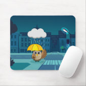 Niedliche Schale mit Regenschirm am Regentag Mousepad (Mit Mouse)