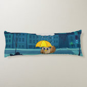 Niedliche Schale mit Regenschirm am Regentag Seitenschläferkissen (Rückseite)