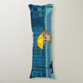 Niedliche Schale mit Regenschirm am Regentag Seitenschläferkissen (Vorderseite Vertikal)