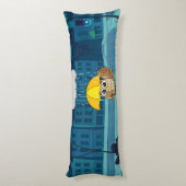 Niedliche Schale mit Regenschirm am Regentag Seitenschläferkissen (Rückseite (Vertikal))