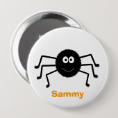 Niedliche Schaltfläche Halloween Black Spider Button (Vorne & Hinten)