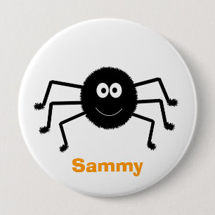 Niedliche Schaltfläche Halloween Black Spider Button
