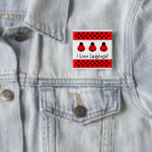 Niedliche Schaltfläche Ladybug Anpassbar Button (Beispiel)