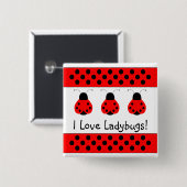 Niedliche Schaltfläche Ladybug Anpassbar Button (Vorne & Hinten)