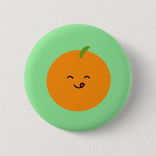 Niedliche Schaltfläche Orange Frucht Button
