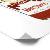 Niedliche scharfe Cats Hot-Soße-Abbildung Poster (Ecke)