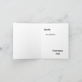 Niedliche Schattenmonogramm-Hochzeitsparerkarte Einladung (Innenseite)