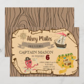 Niedliche Schatzsuche Party Einladung (Vorne/Hinten)