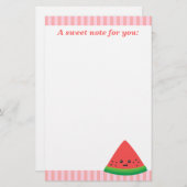 Niedliche Scheibe der Wassermelone Briefpapier (Vorne/Hinten)