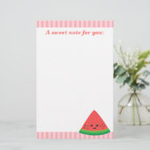 Niedliche Scheibe der Wassermelone Briefpapier (Stehend Vorderseite)
