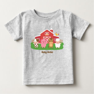 Niedliche Scheunen-Bauernhoftiere Baby T-shirt