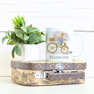 Niedliche, schicke Vintage Maus - Fahrradbuch Love Kaffeetasse