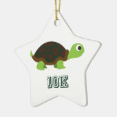 Niedliche Schildkröte 10K Keramik Ornament (Links)