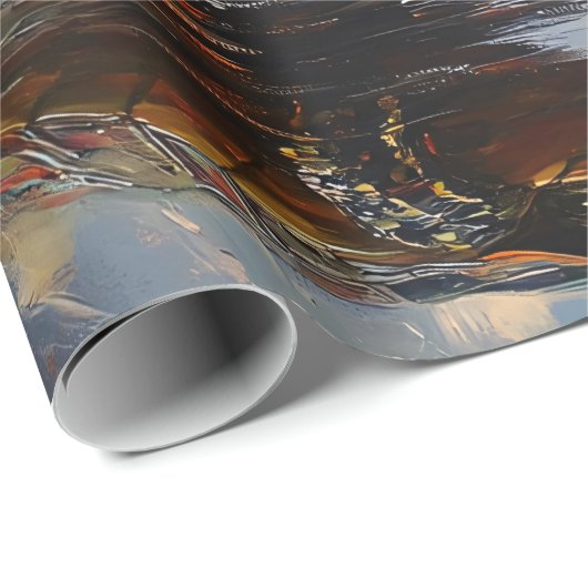 Niedliche Schildkröte auf der Log Everglades Decou Geschenkpapier (Rolleneckpunkt)