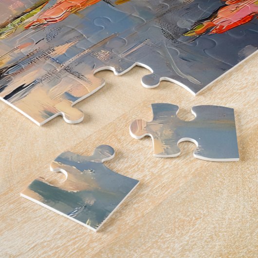 Niedliche Schildkröte auf einem Holzschnitt Puzzle (Seite)