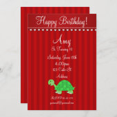 Niedliche Schildkröte Einladung (Vorne/Hinten)