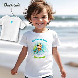 Niedliche Schildkröte Geburtsdatum Name Nummer Kleinkind T-shirt