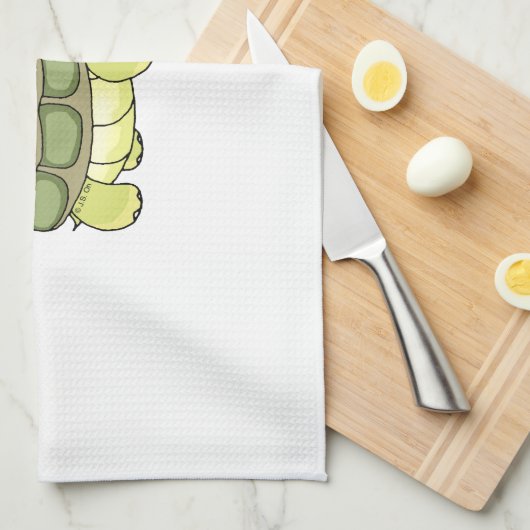 Niedliche Schildkröte Geschirrtuch (Viertel Falte)